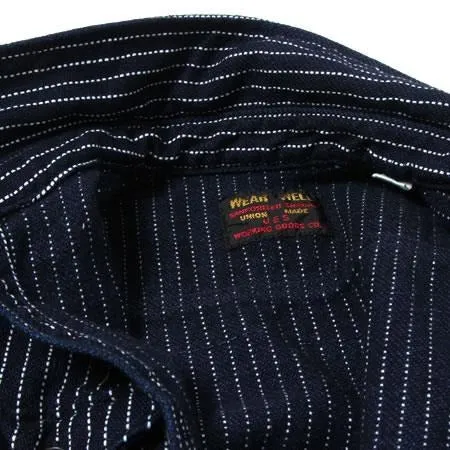 【UES】Indigo Stripe Flannel Shirt 靛藍拔染條紋法蘭絨襯衫 sold by Blue Beach Denim product image thumbnail 4