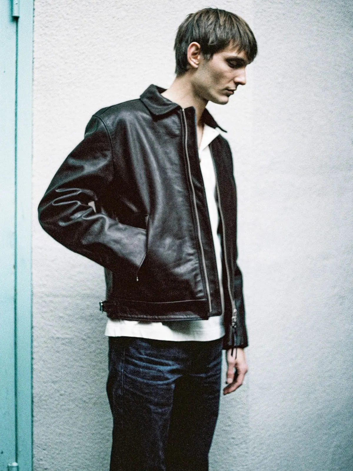 【Nudie Jeans】Eddy Rider Leather Jacket Black 美國植鞣水牛皮黑色皮衣 sold by Blue Beach Denim product image thumbnail 2