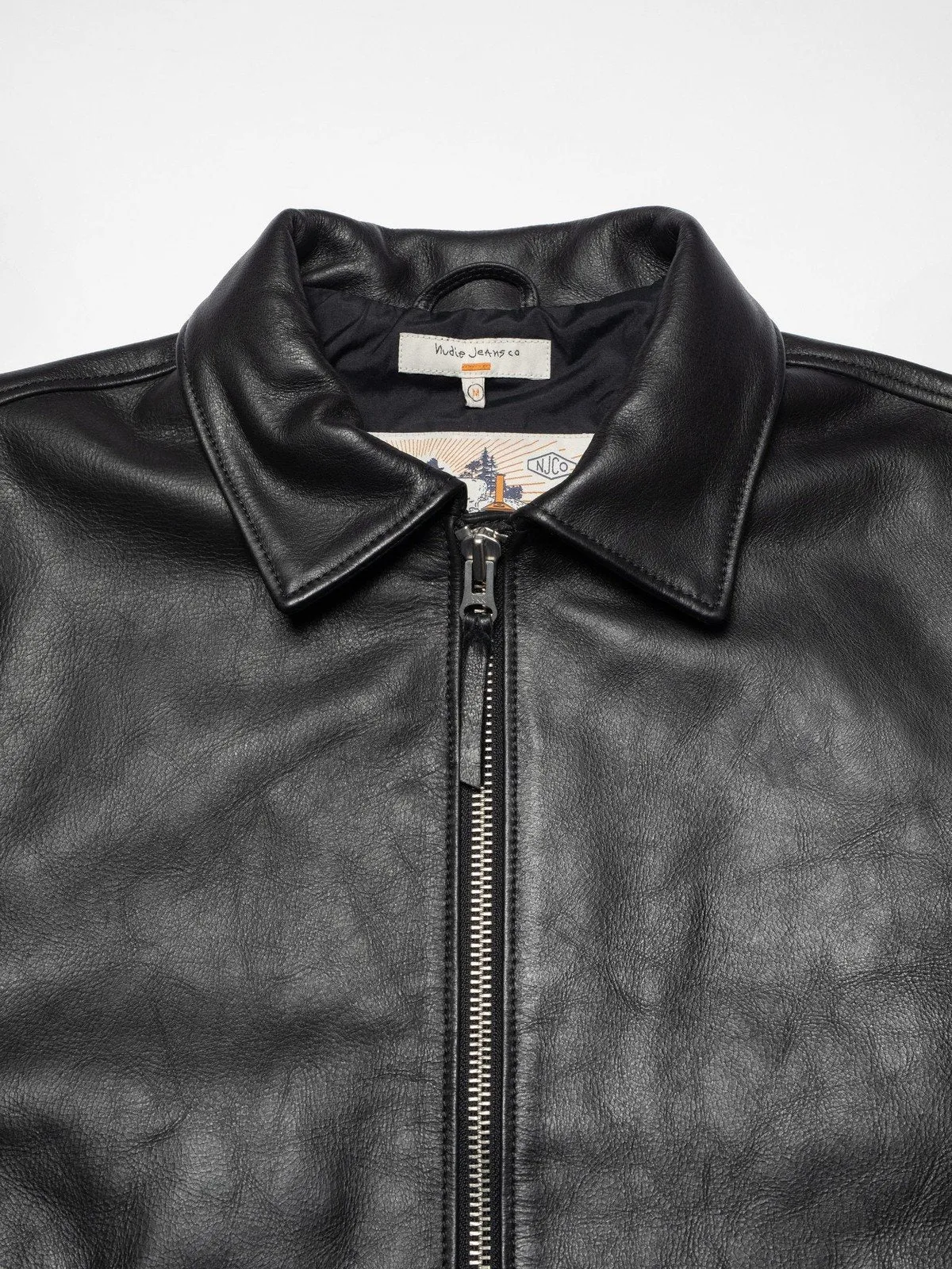 【Nudie Jeans】Eddy Rider Leather Jacket Black 美國植鞣水牛皮黑色皮衣 sold by Blue Beach Denim product image thumbnail 4