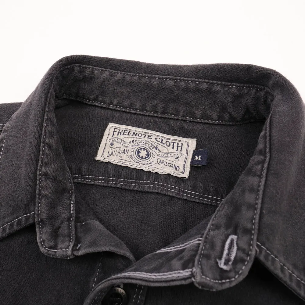 【Freenote】Utility Charcoal 石洗炭色沙丁布工作襯衫 sold by Blue Beach Denim product image thumbnail 4