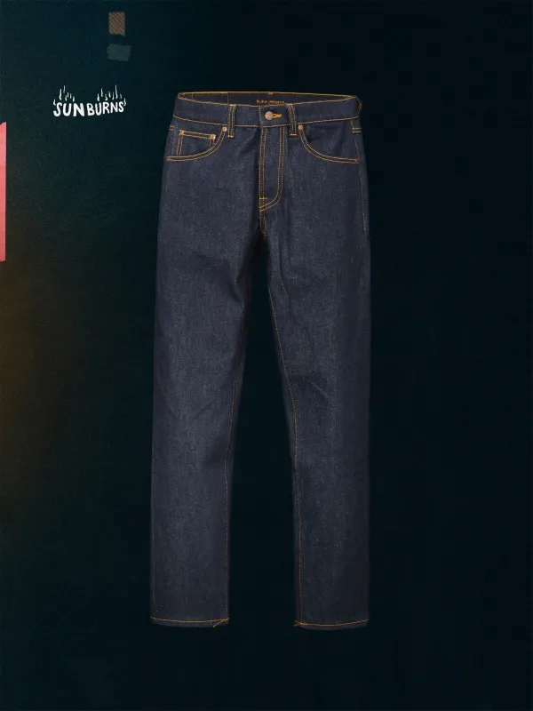 【Nudie Jeans】Solid Ollie Dry Sunburns 限量燒曬系列原色修身中小直筒牛仔褲 sold by Blue Beach Denim