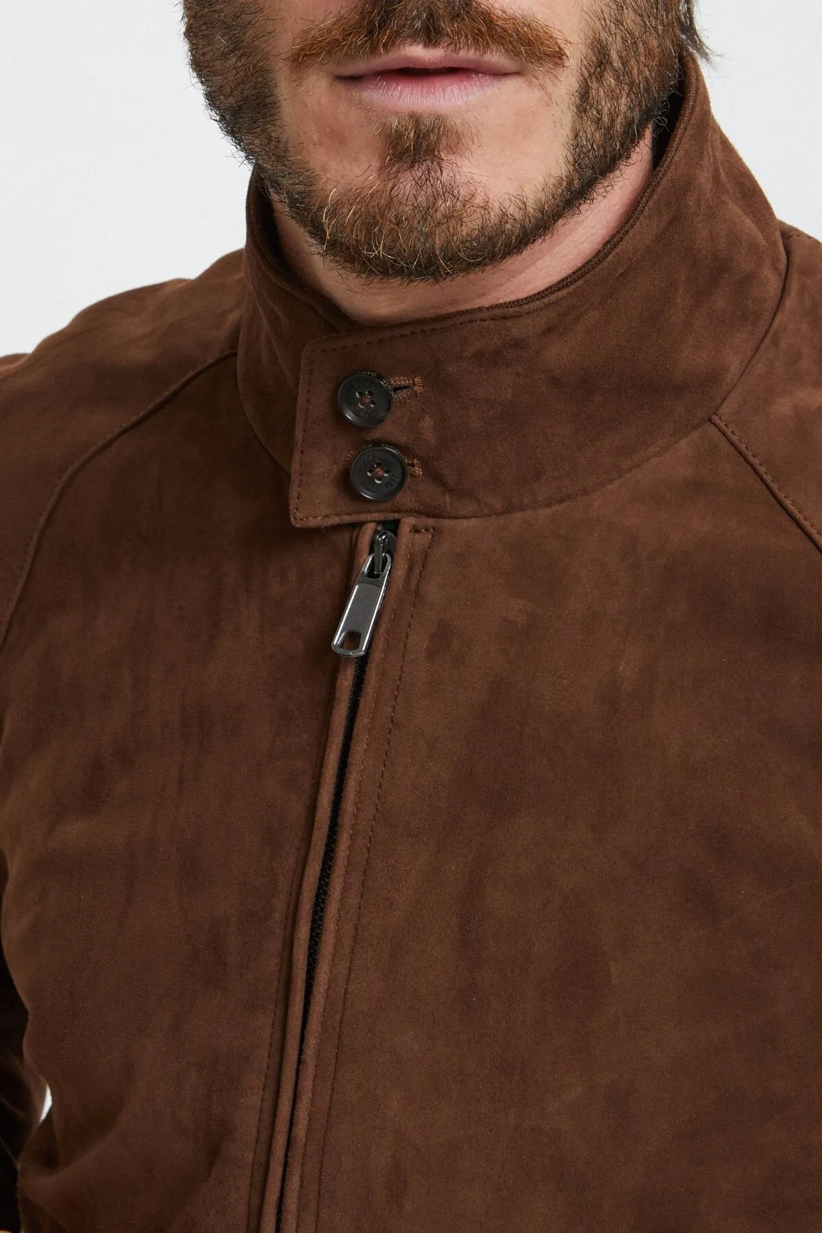 【Baracuta】Suede G9 Leather Jacket Chocolate 麂皮版G9哈靈頓夾克巧克力色 sold by Blue Beach Denim product image thumbnail 5