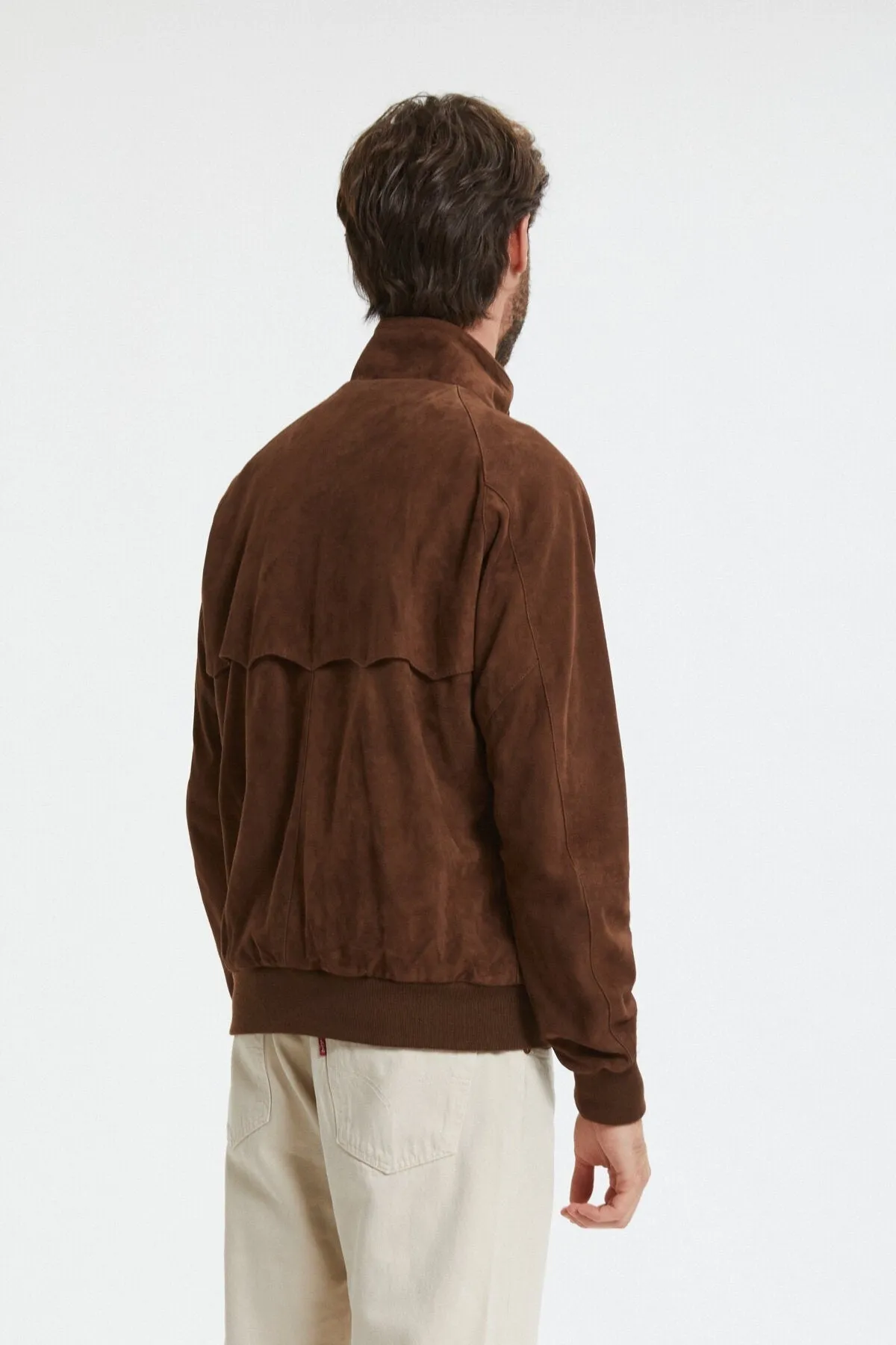 【Baracuta】Suede G9 Leather Jacket Chocolate 麂皮版G9哈靈頓夾克巧克力色 sold by Blue Beach Denim product image thumbnail 4
