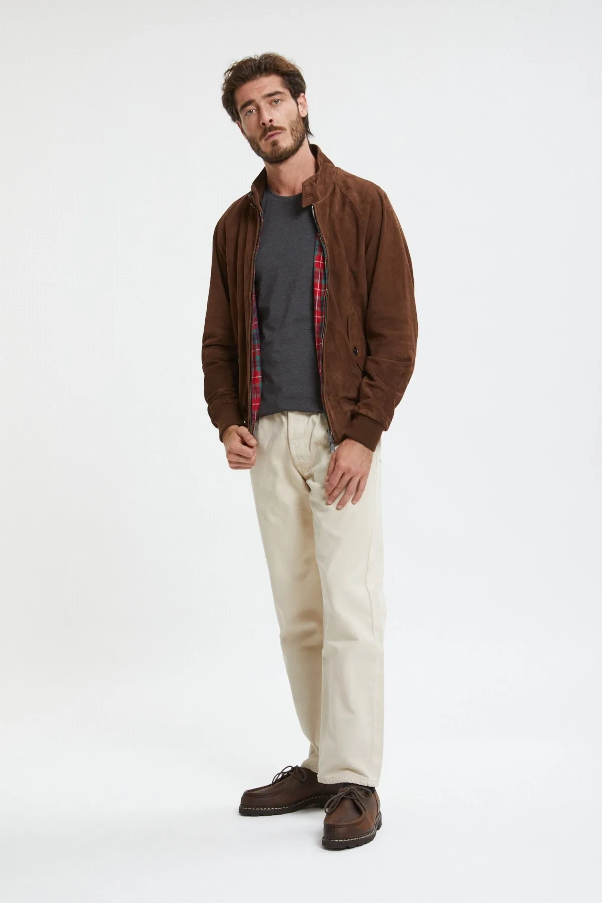 【Baracuta】Suede G9 Leather Jacket Chocolate 麂皮版G9哈靈頓夾克巧克力色 sold by Blue Beach Denim product image thumbnail 2