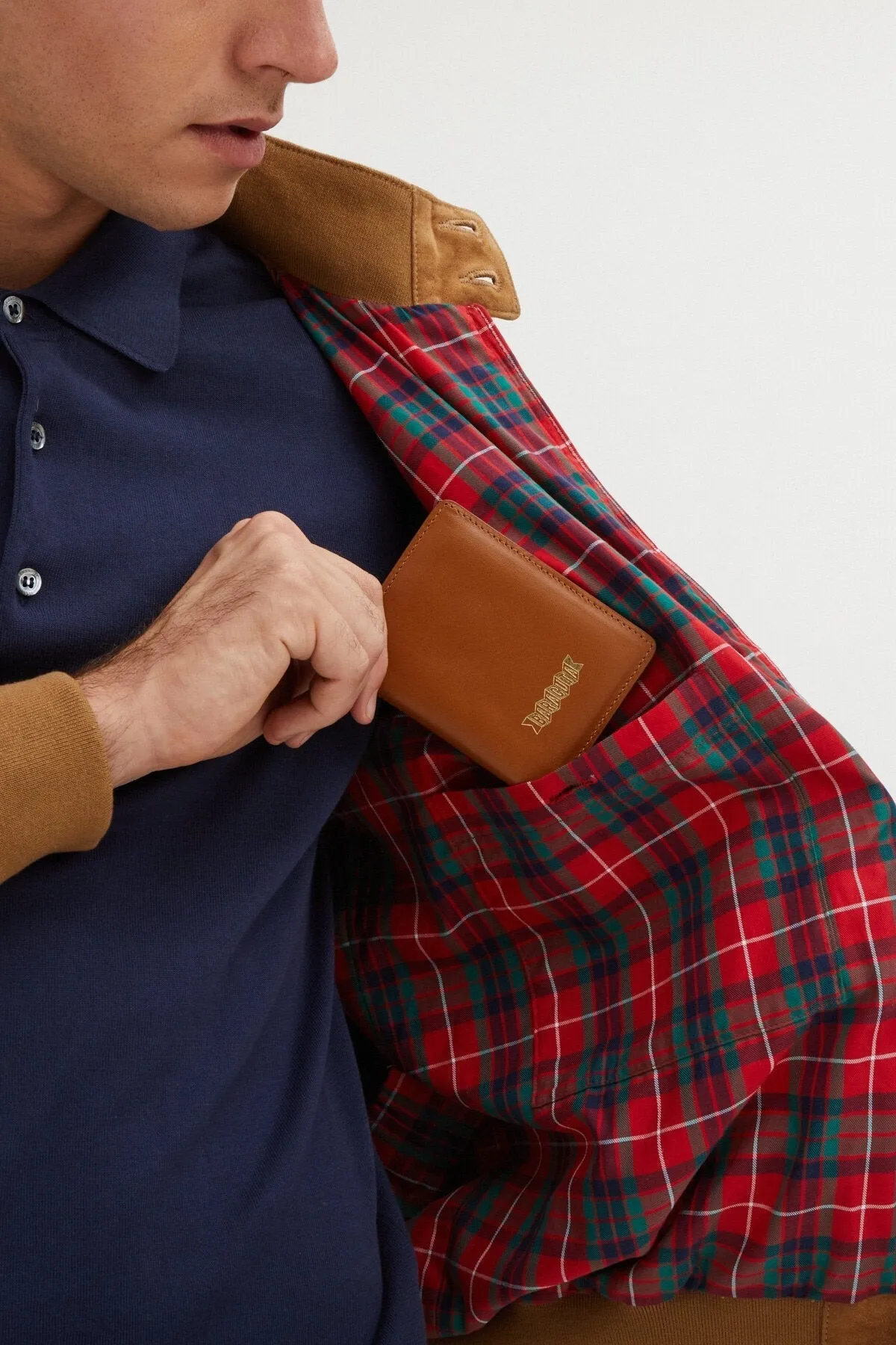 【Baracuta】Suede G9 Leather Jacket Tobacco 麂皮版G9哈靈頓夾克菸草棕 sold by Blue Beach Denim product image thumbnail 5