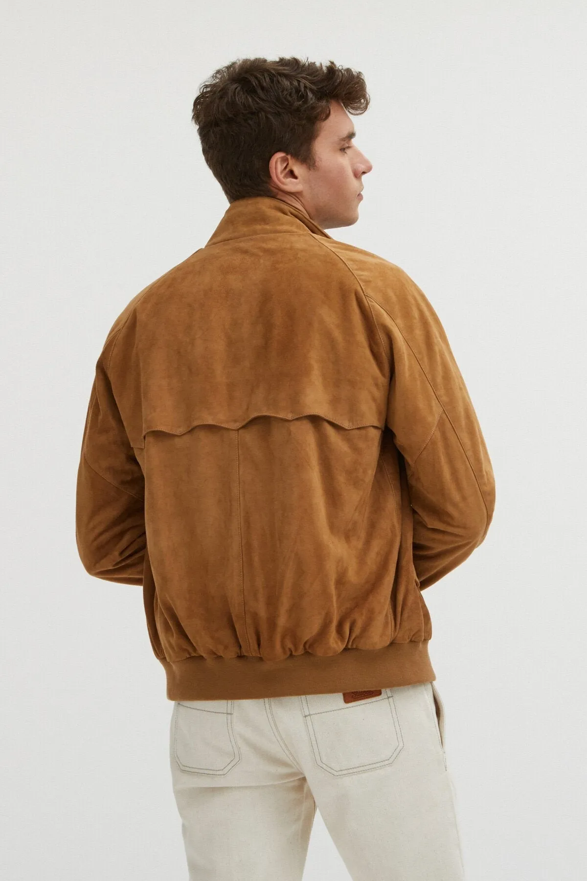 【Baracuta】Suede G9 Leather Jacket Tobacco 麂皮版G9哈靈頓夾克菸草棕 sold by Blue Beach Denim product image thumbnail 4