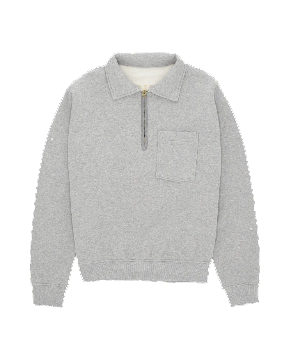 【Fortela】Yale Sweatshirt Cotton Colletto E Zip Grey Melange 灰色耶魯大學長袖運動衫 sold by Blue Beach Denim