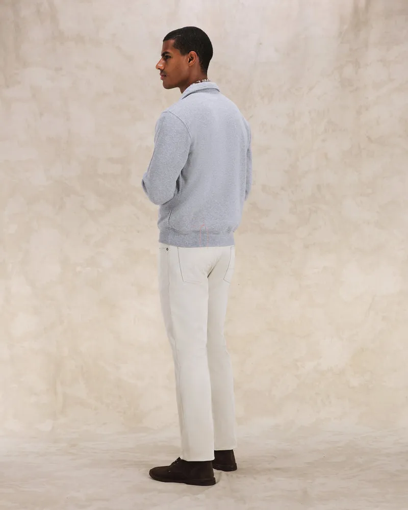 【Fortela】Yale Sweatshirt Cotton Colletto E Zip Grey Melange 灰色耶魯大學長袖運動衫 sold by Blue Beach Denim product image thumbnail 3