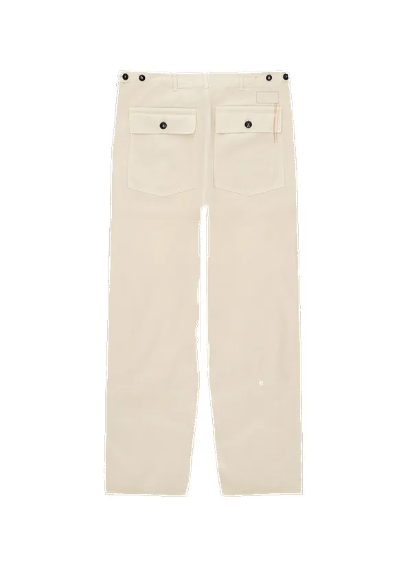 【Fortela】New Fatigue Herringbone Cotton Fatigue Trousers Off White sold by Blue Beach Denim product image thumbnail 5