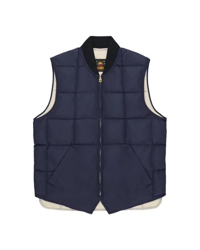 【Fortela】Vest1 Nylon Padded Vest BLUE 深藍鋪棉背心 sold by Blue Beach Denim