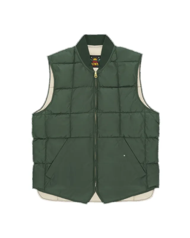 【Fortela】Vest1 Nylon Padded Vest GREEN 森林綠鋪棉背心 sold by Blue Beach Denim