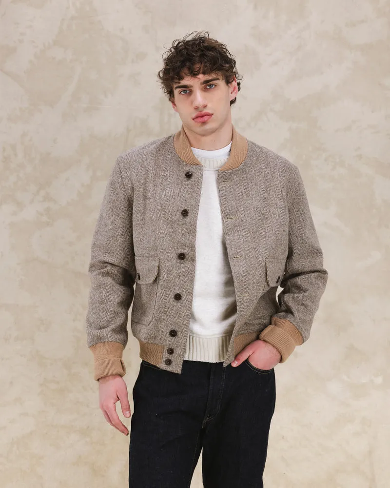 【Fortela】Cruiser Herringbone Wool Bomber 義大利初剪羊毛飛行外套 sold by Blue Beach Denim product image thumbnail 4