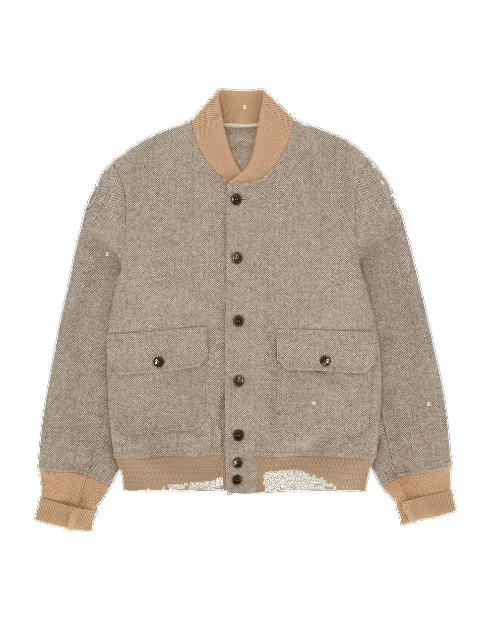 【Fortela】Cruiser Herringbone Wool Bomber 義大利初剪羊毛飛行外套 sold by Blue Beach Denim