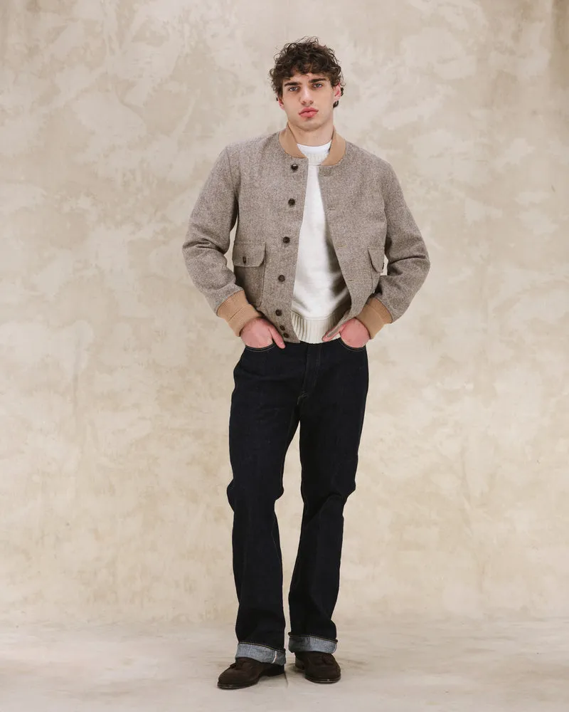 【Fortela】Cruiser Herringbone Wool Bomber 義大利初剪羊毛飛行外套 sold by Blue Beach Denim product image thumbnail 2