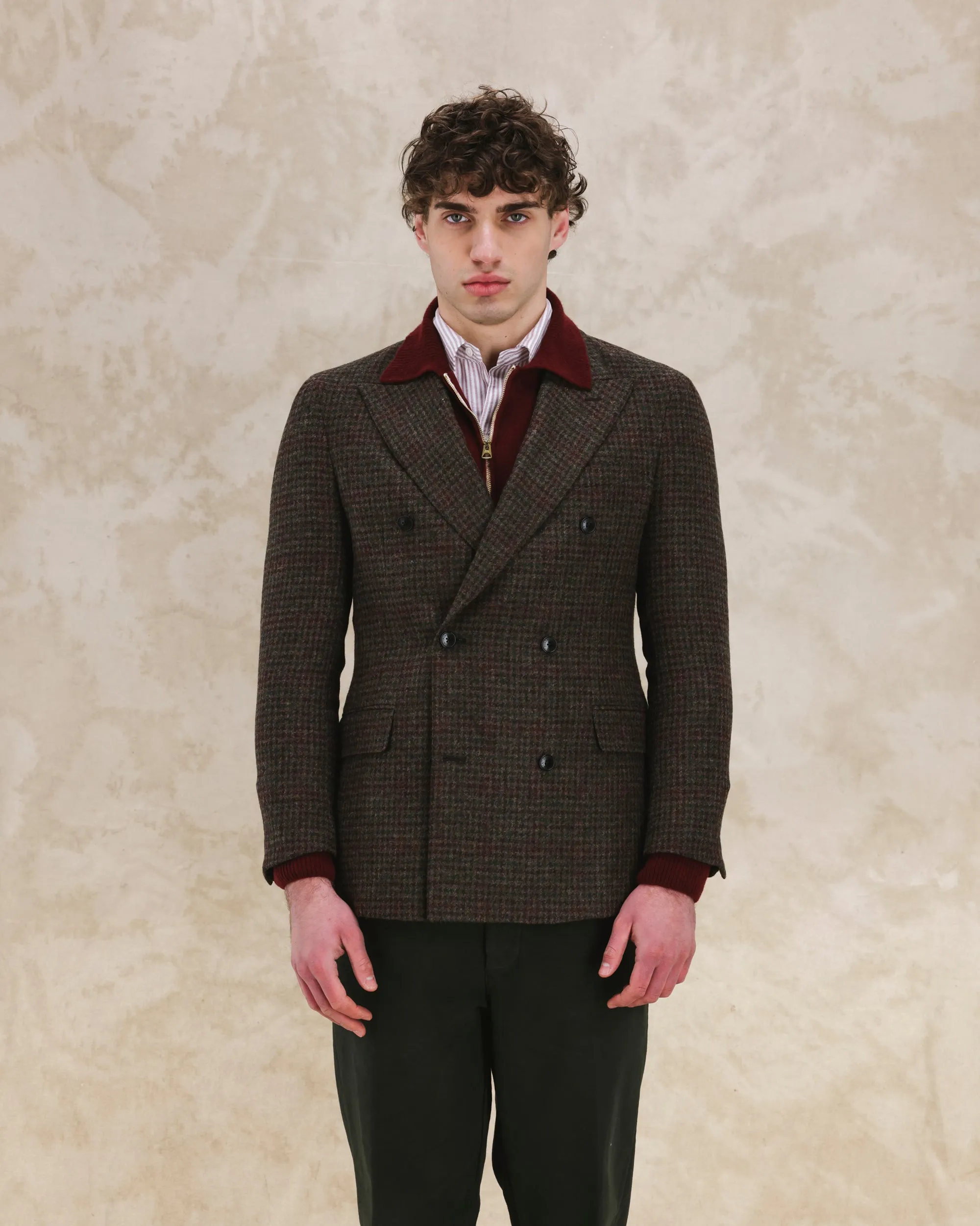 【Fortela】Corrado Double-Breasted Shetland Wool Jacket 科拉多設得蘭羊毛雙排扣西裝外套 sold by Blue Beach Denim product image thumbnail 4