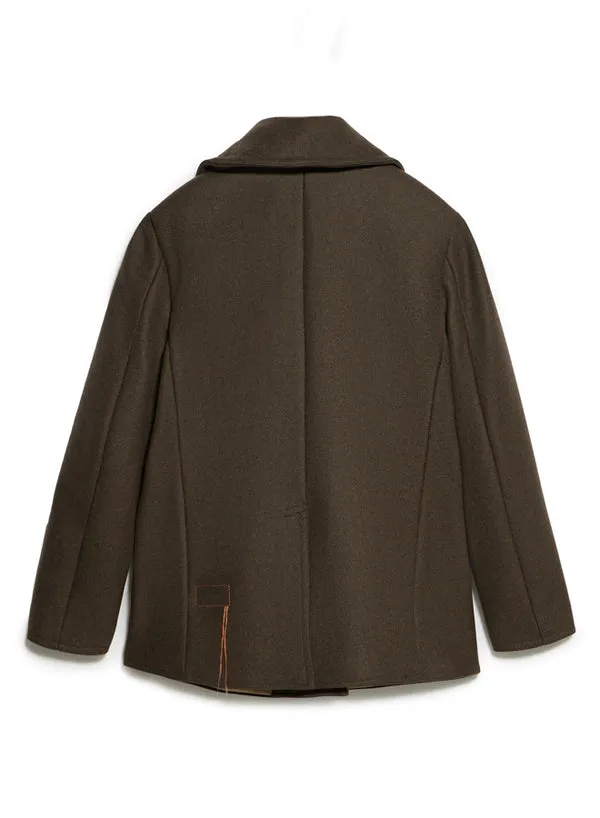 【Fortela】Peacoat Jacket Double-Breasted Wool Green 義大利縮絨羊毛海軍大衣復古綠 sold by Blue Beach Denim product image thumbnail 5