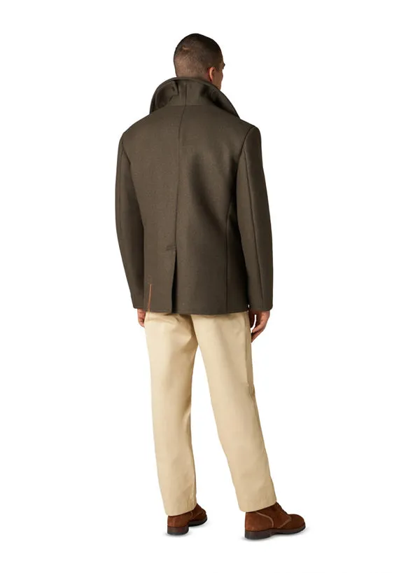 【Fortela】Peacoat Jacket Double-Breasted Wool Green 義大利縮絨羊毛海軍大衣復古綠 sold by Blue Beach Denim product image thumbnail 3