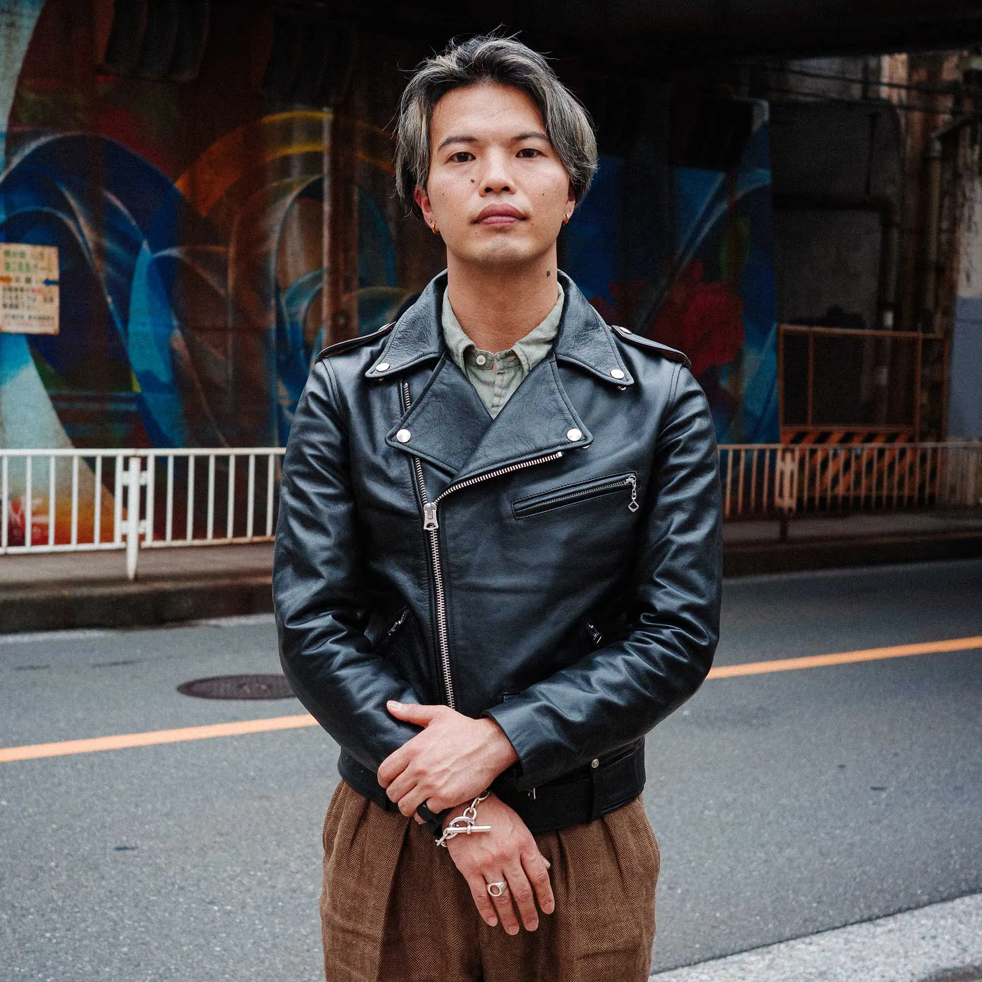 【Shangri-La Heritage】“One For The Road” Black Tea-Core 黑色茶芯復古騎士皮衣 sold by Blue Beach Denim product image thumbnail 2