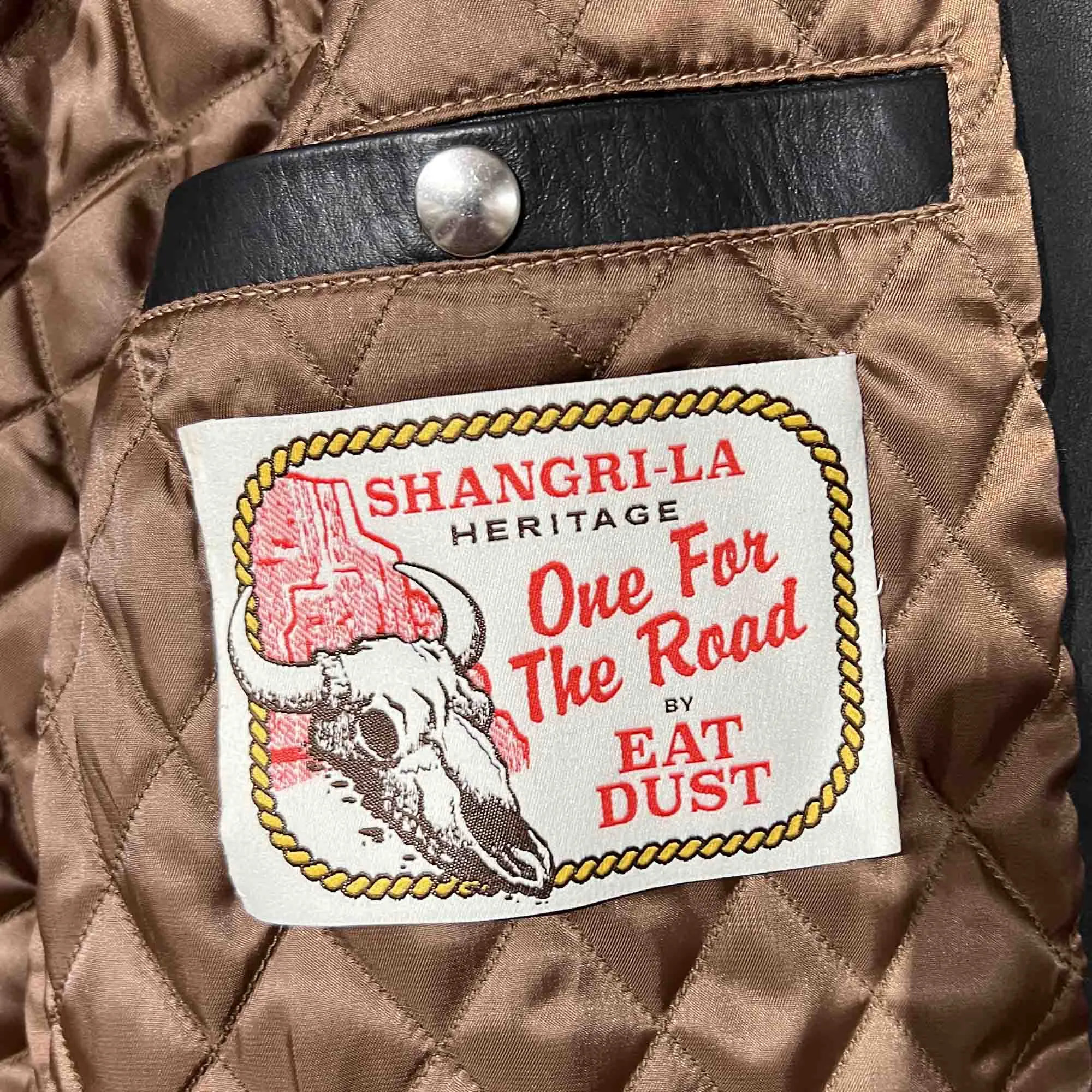 【Shangri-La Heritage】“One For The Road” Black Tea-Core 黑色茶芯復古騎士皮衣 sold by Blue Beach Denim product image thumbnail 5