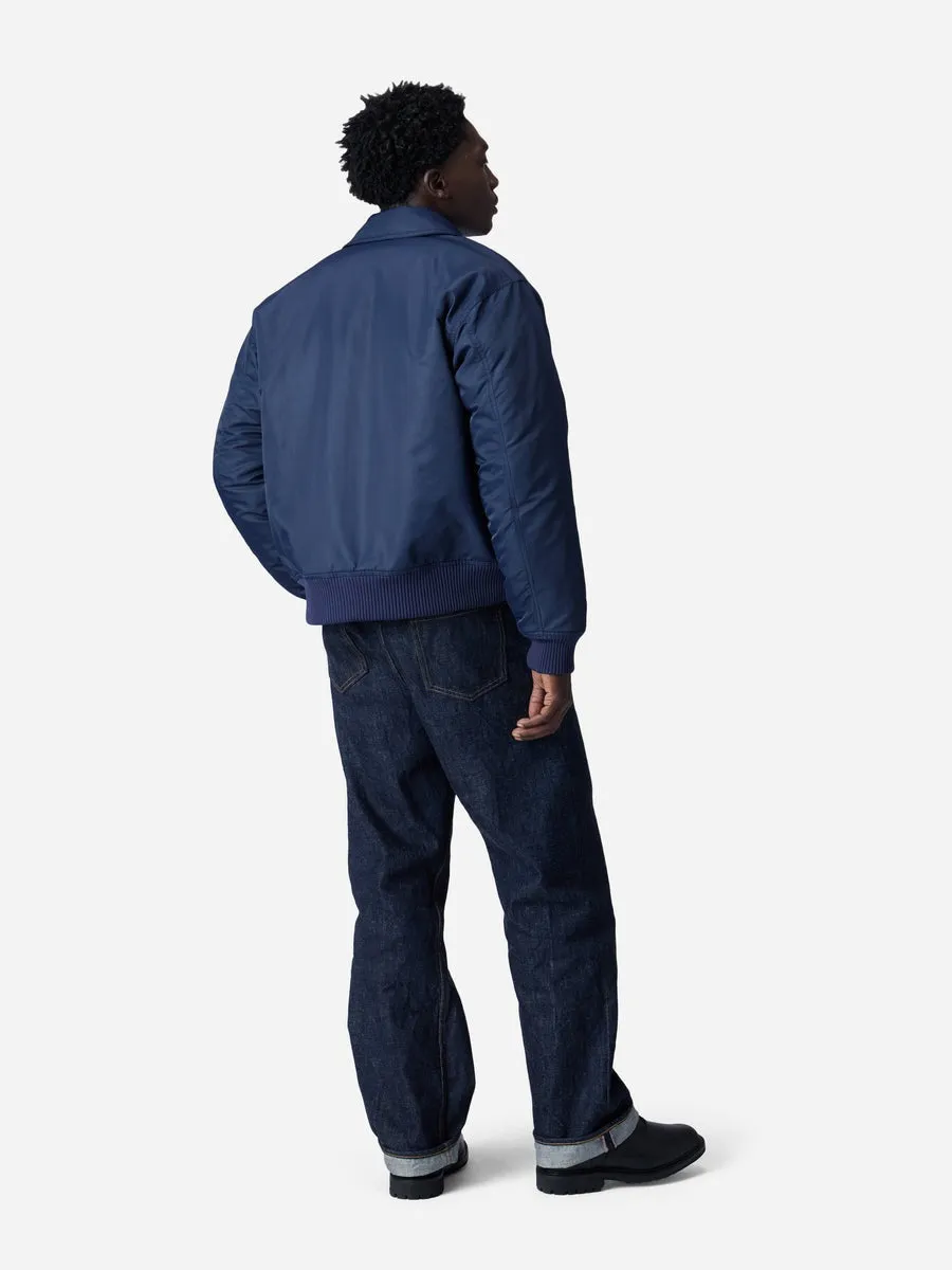 【3sixteen】CWU Flight Jacket Blue Aviator Satin 藍色緞面沙丁飛行夾克 sold by Blue Beach Denim product image thumbnail 3