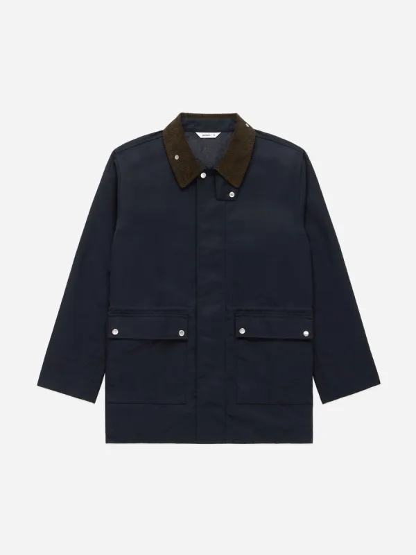 【3sixteen】Country Jacket Black Waxed Nylon 黑色防水尼龍乾蠟獵裝夾克 sold by Blue Beach Denim