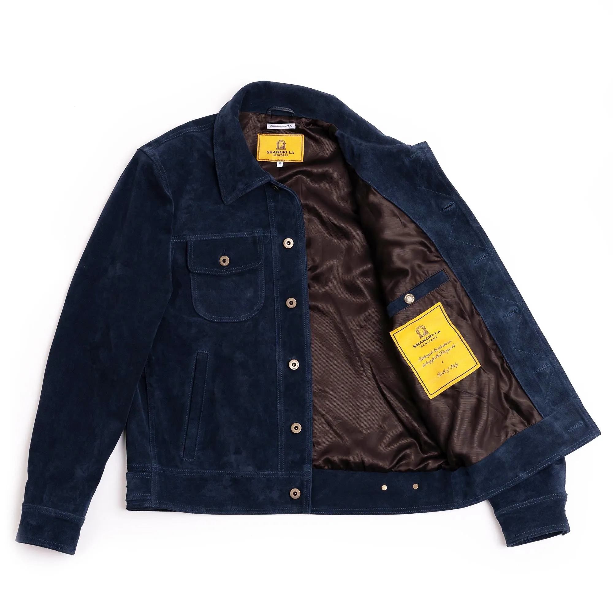 【Shangri-La Heritage】Terracotta Indaco Suede Jacket 60年代特殊藍染麂皮皮衣 sold by Blue Beach Denim product image thumbnail 2