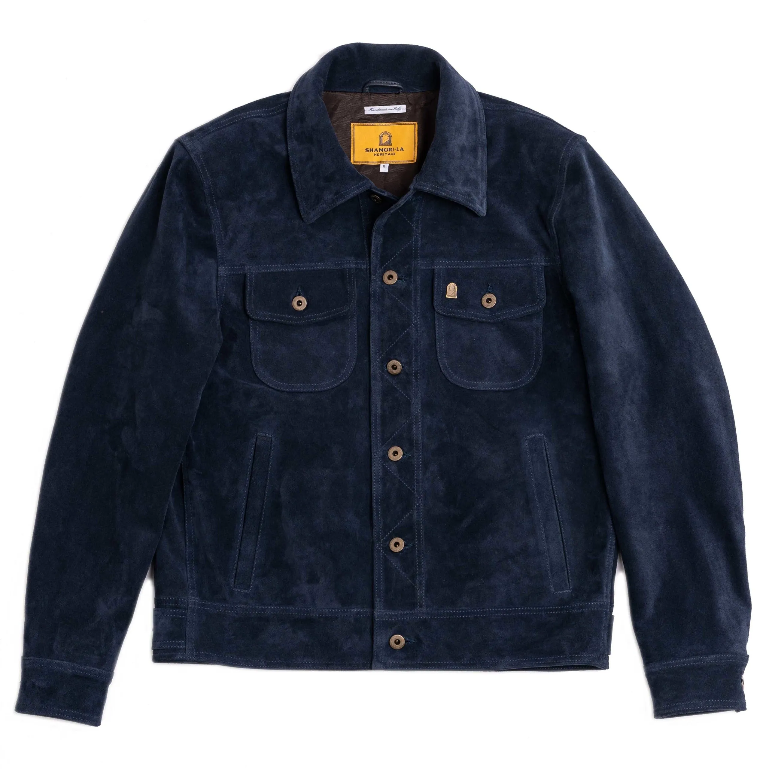 【Shangri-La Heritage】Terracotta Indaco Suede Jacket 60年代特殊藍染麂皮皮衣 sold by Blue Beach Denim