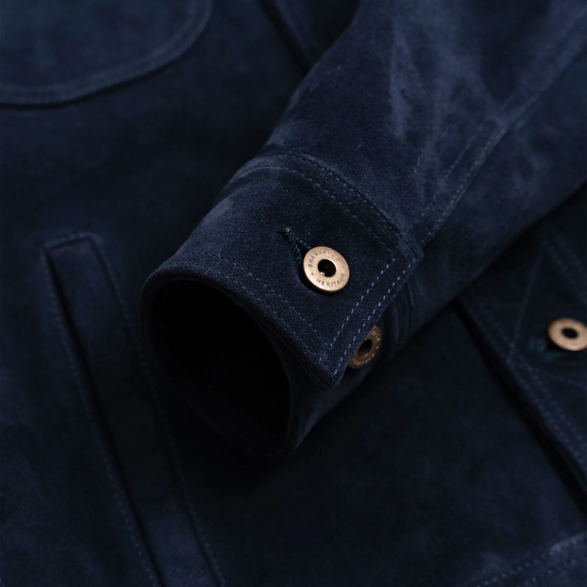 【Shangri-La Heritage】Terracotta Indaco Suede Jacket 60年代特殊藍染麂皮皮衣 sold by Blue Beach Denim product image thumbnail 4