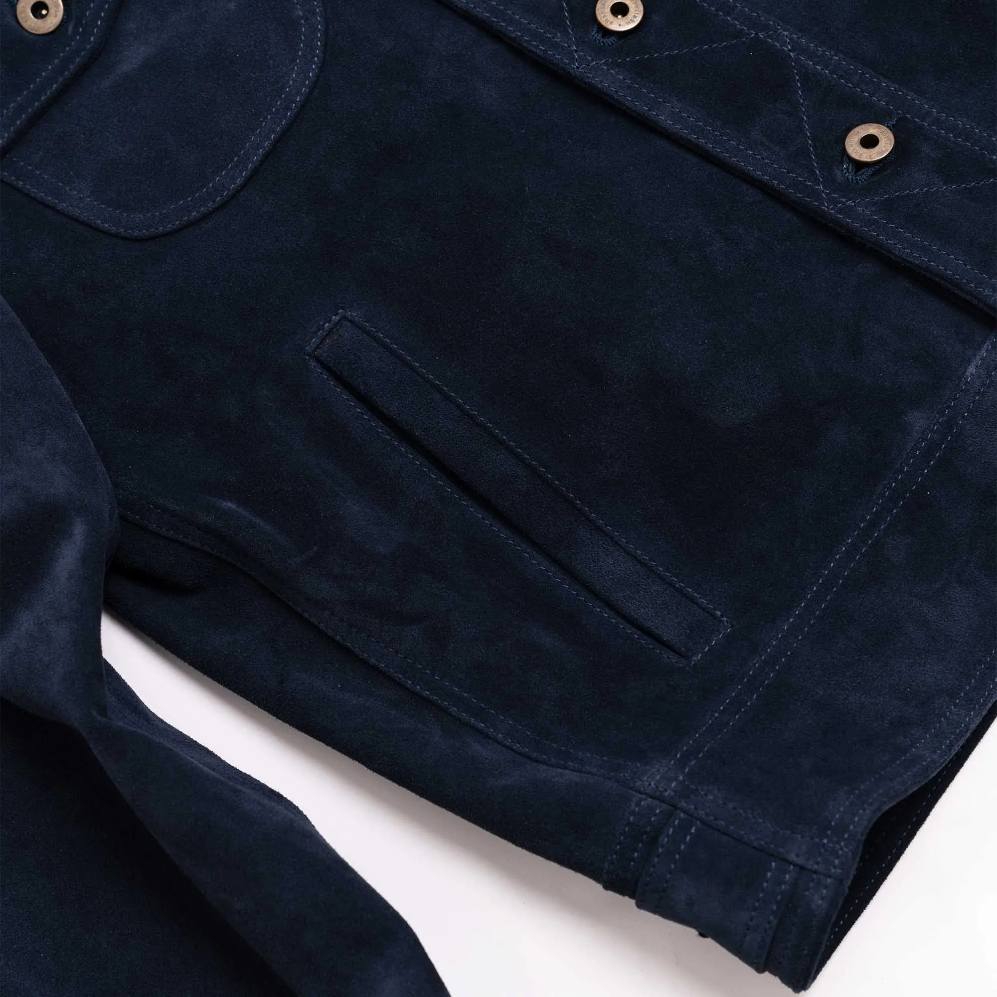 【Shangri-La Heritage】Terracotta Indaco Suede Jacket 60年代特殊藍染麂皮皮衣 sold by Blue Beach Denim product image thumbnail 3