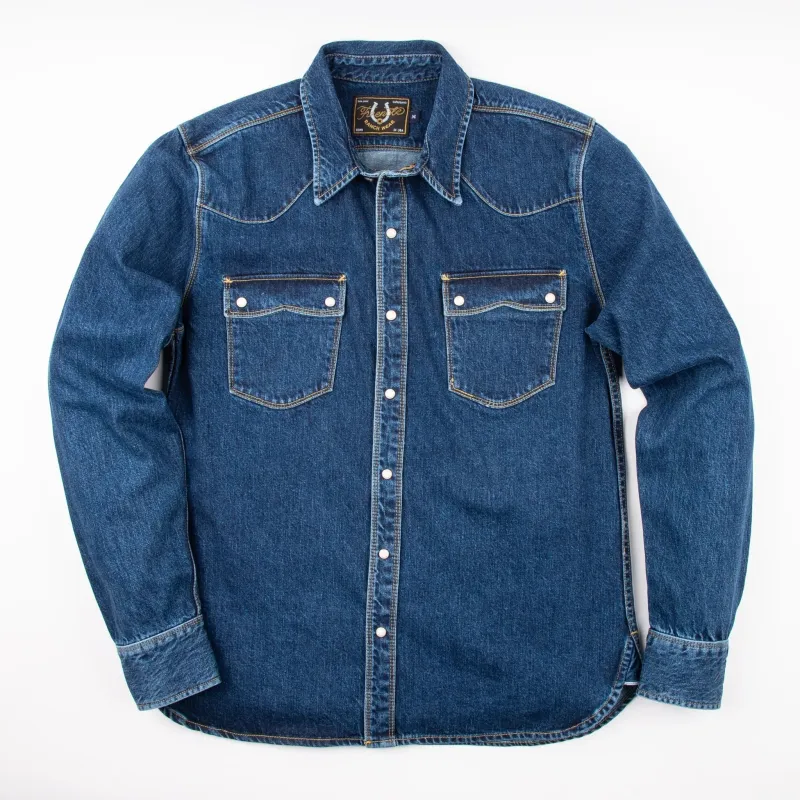 【Freenote】Modern Western 11 Ounce Washed Denim 日本布邊復古水洗西部襯衫 sold by Blue Beach Denim