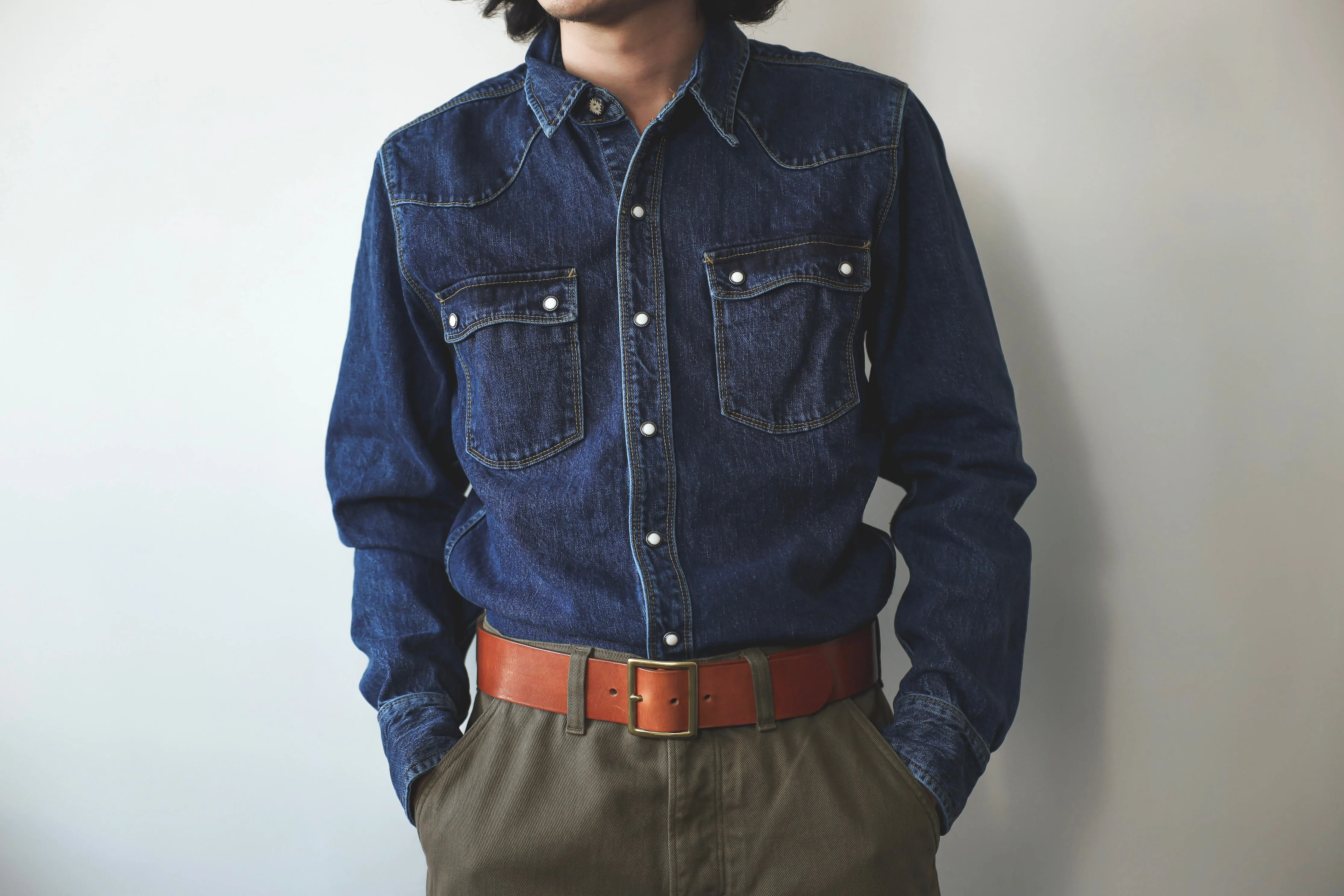 【Freenote】Modern Western 11 Ounce Washed Denim 日本布邊復古水洗西部襯衫 sold by Blue Beach Denim product image thumbnail 2