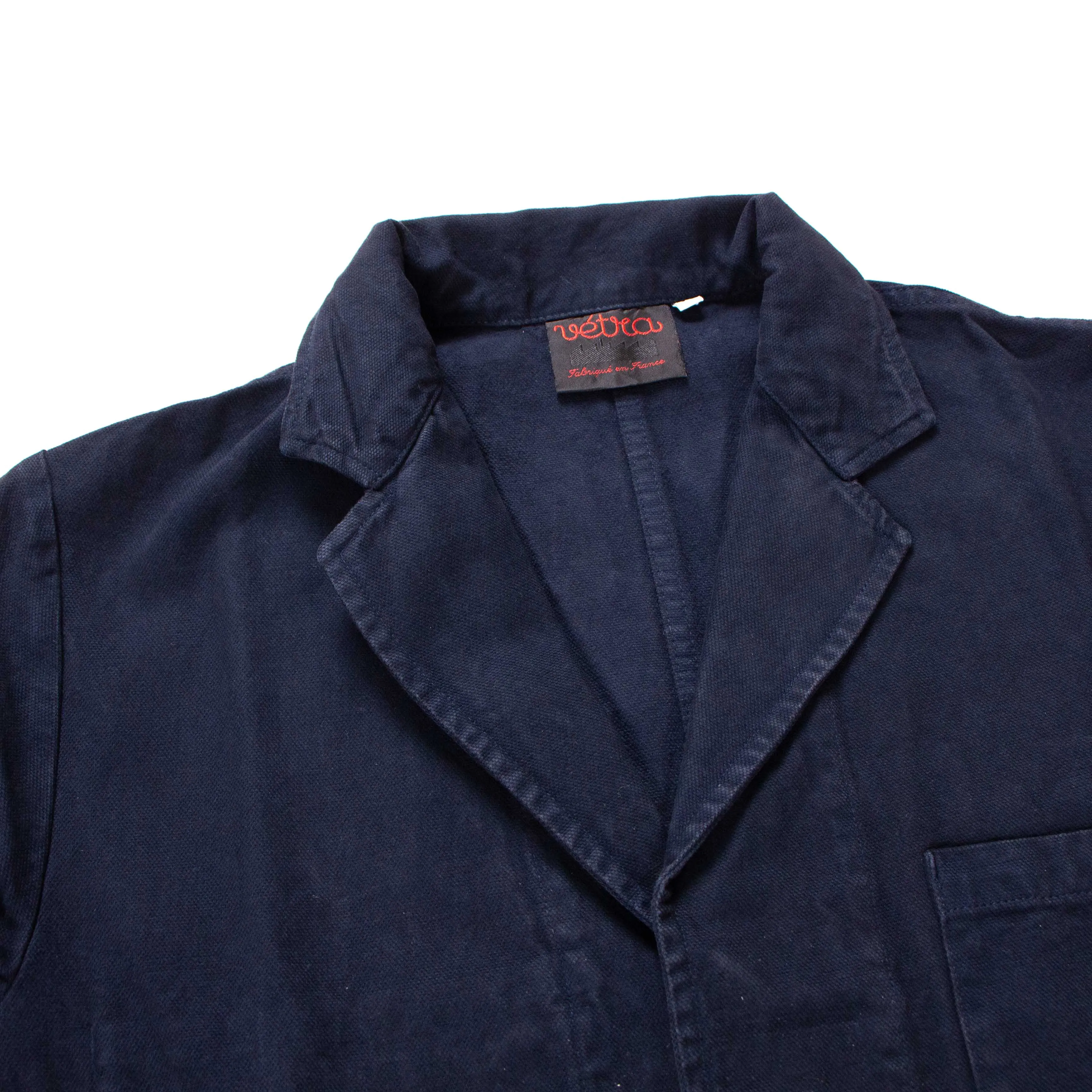 【Vetra】Navy Brushed Canvas French Chore Blazer 深海藍磨毛帆布西裝領工作夾克 sold by Blue Beach Denim product image thumbnail 2