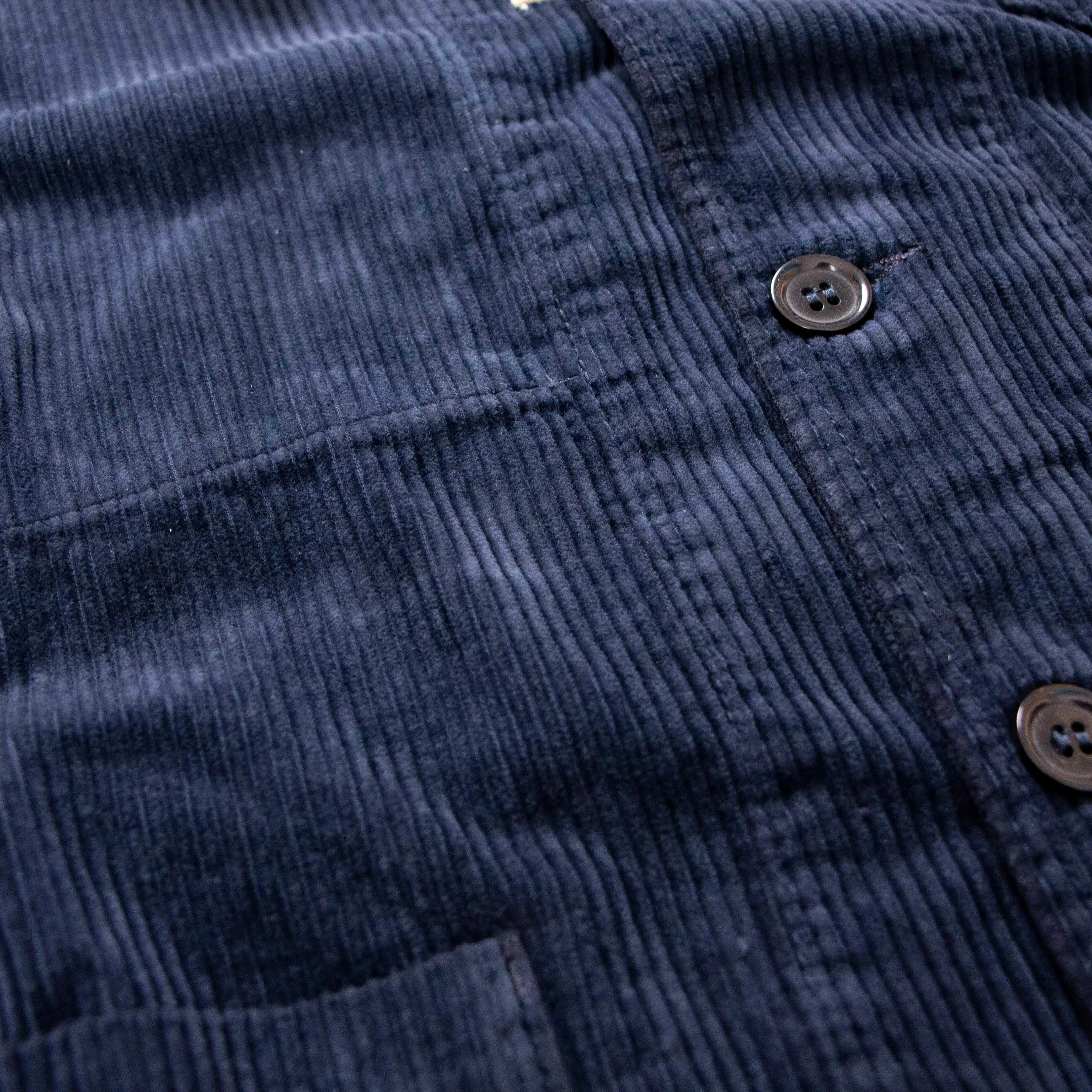 【Vetra】Navy Stiff Corduroy French Chore Blazer 深海藍燈心絨西裝領法式工作夾克 sold by Blue Beach Denim product image thumbnail 4