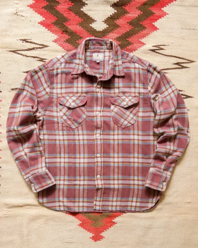 【WYTHE】Washed Flannel Workshirt - Autumn Rust 秋紅色法蘭絨襯衫 sold by Blue Beach Denim