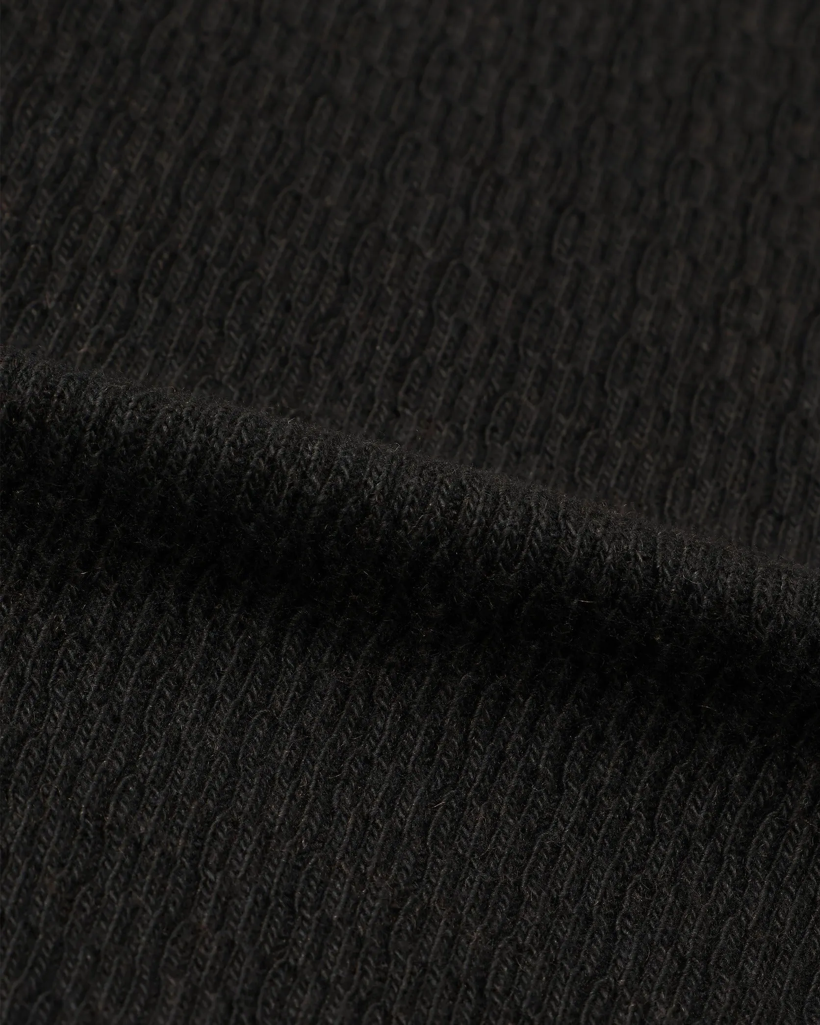 【Wonder Looper】Henley - Cashmere Blend Honeycomb – Sumi 墨染喀什米爾混紡華夫格長袖亨利領 sold by Blue Beach Denim product image thumbnail 5