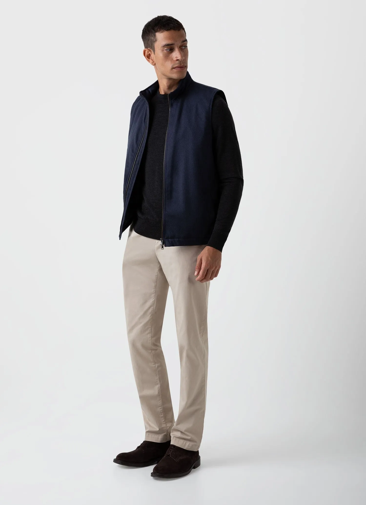 【Sunspel】Extra Fine Merino Crew Neck Jumper Charcoal Melange 炭灰色極細美麗諾羊毛圓領毛衣 sold by Blue Beach Denim product image thumbnail 3