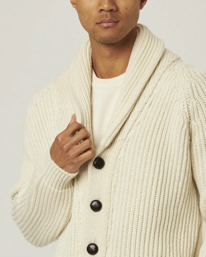 【Peregrine】Wilkinson Cardigan Ecru 奶油色粗針美麗諾羊毛開襟衫 sold by Blue Beach Denim product image thumbnail 2