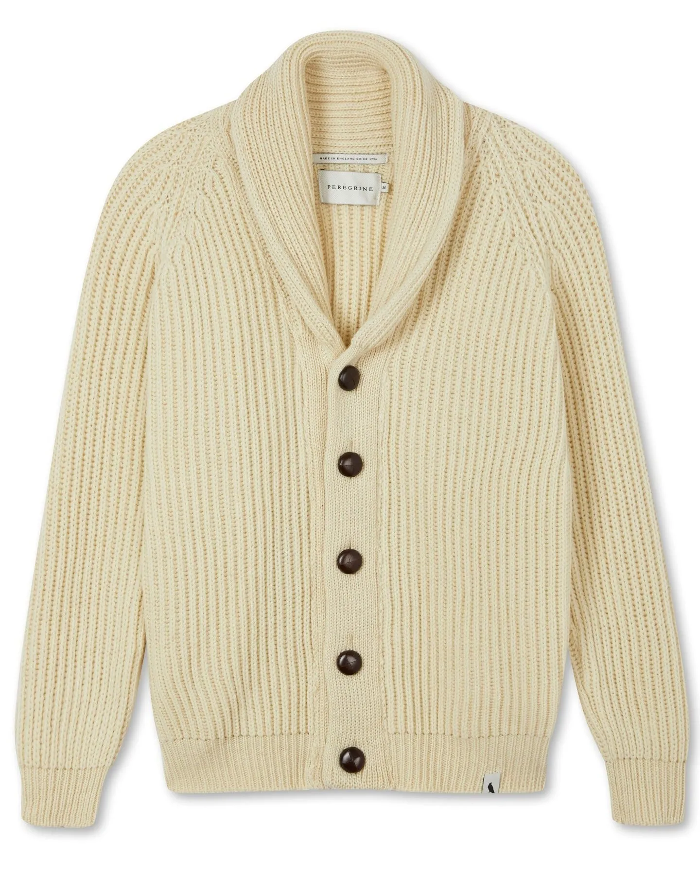 【Peregrine】Wilkinson Cardigan Ecru 奶油色粗針美麗諾羊毛開襟衫 sold by Blue Beach Denim