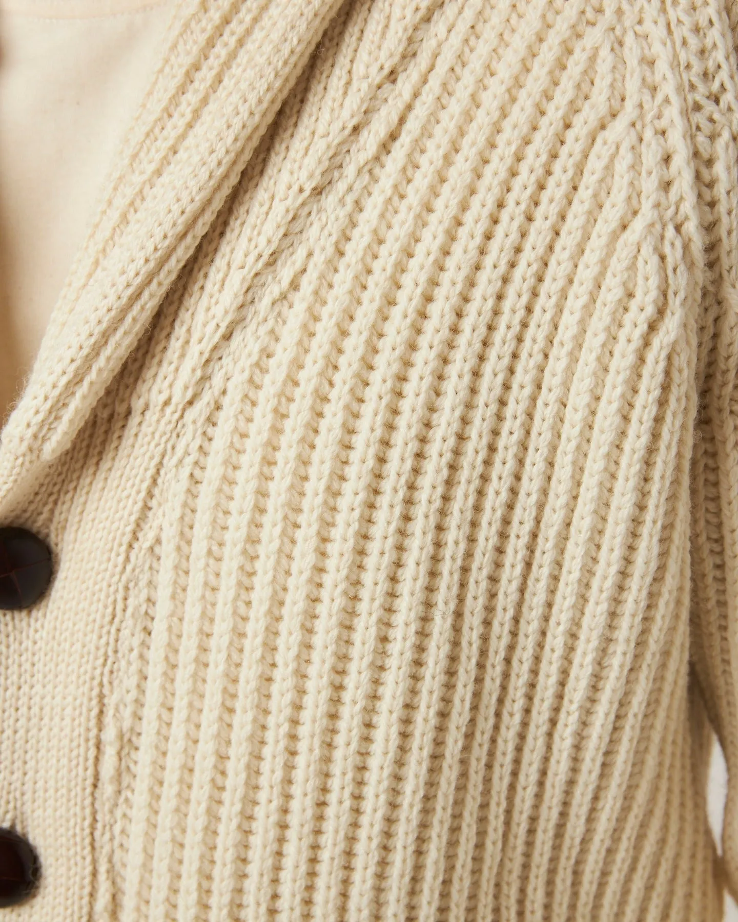 【Peregrine】Wilkinson Cardigan Ecru 奶油色粗針美麗諾羊毛開襟衫 sold by Blue Beach Denim product image thumbnail 3