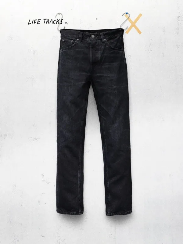 【Nudie Jeans】Rad Rufus Night Tracks 真人復刻黑灰水洗直筒牛仔褲 sold by Blue Beach Denim