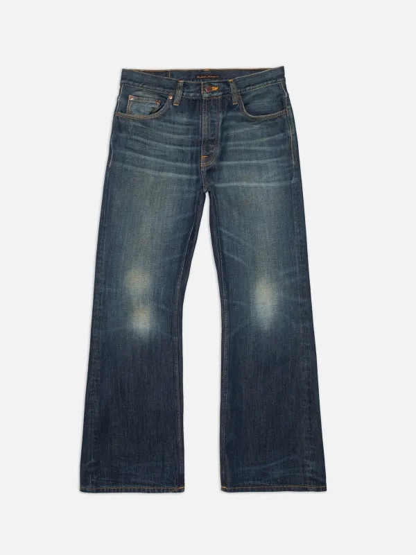 【Nudie Jeans】Flare Glenn Old News 舊聞復古水洗直筒喇叭褲 sold by Blue Beach Denim