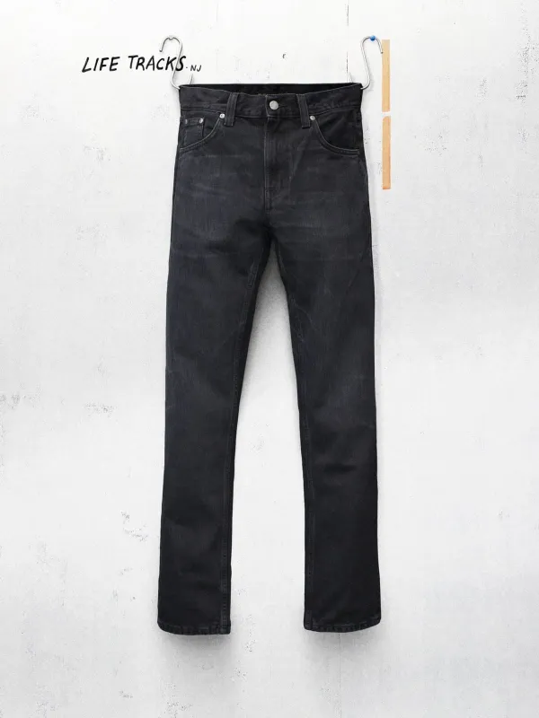 【Nudie Jeans】Gritty Jackson Scratched Tracks 真人復刻中灰水洗中腰直筒牛仔褲 sold by Blue Beach Denim