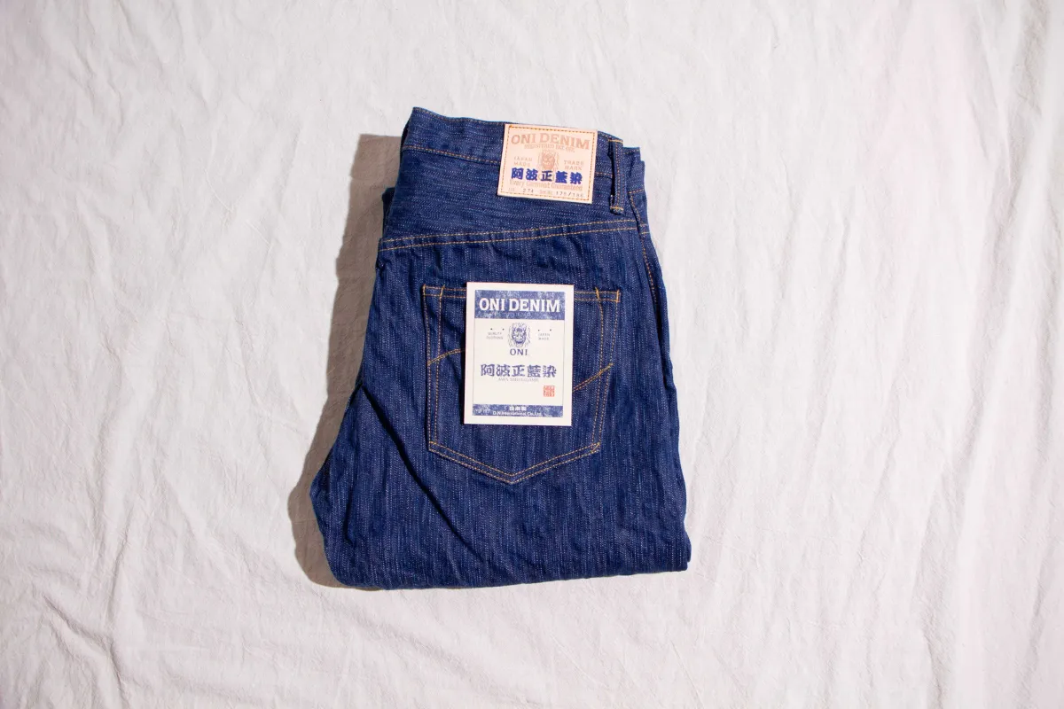 【ONI DENIM】274-AWA Awa Shoai Denim 阿波正藍染經典直筒牛仔褲 made by Oni