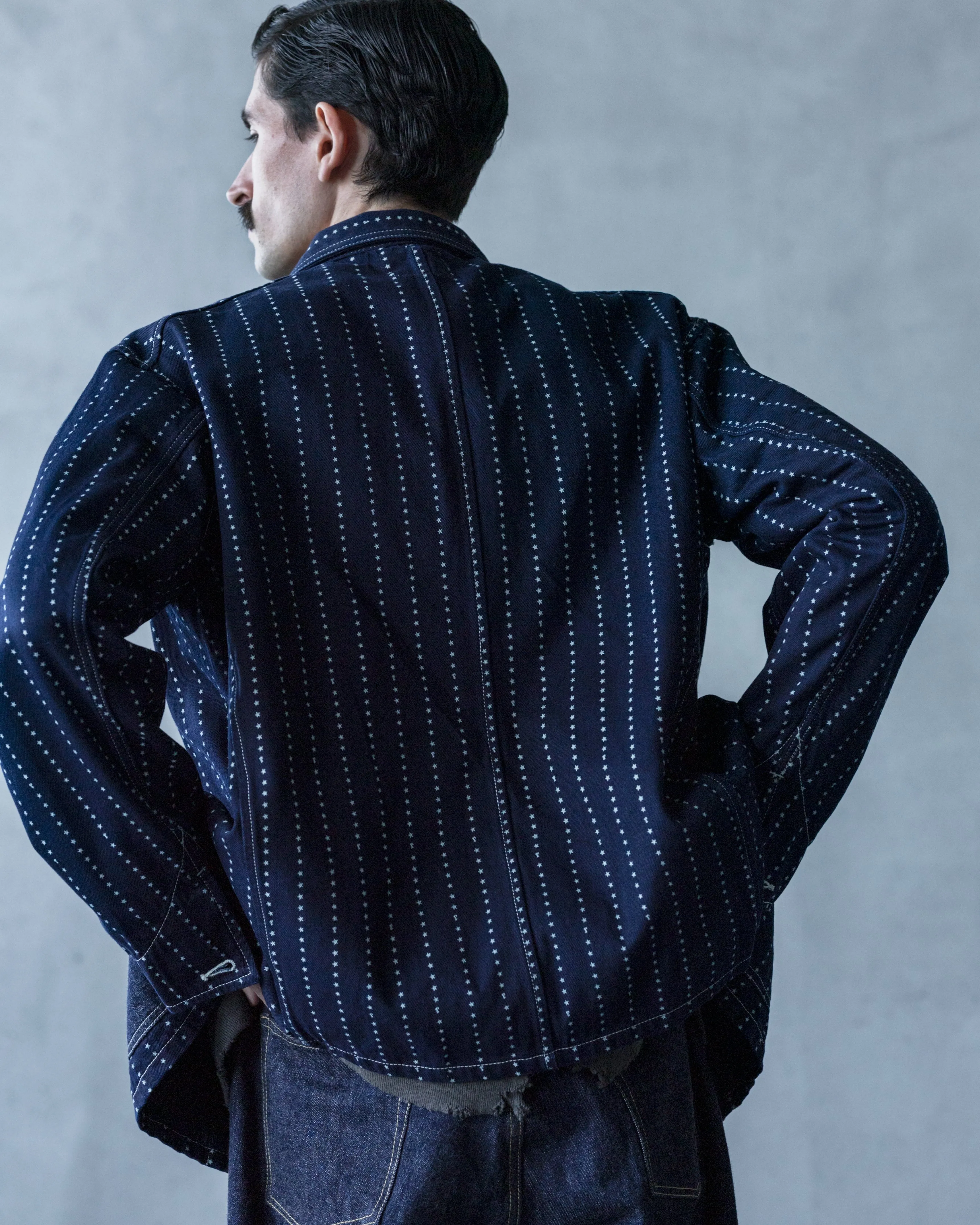 【Fullcount】2051 Wabash Chore Jacket 星形拔染靛藍工裝外套 sold by Blue Beach Denim product image thumbnail 3