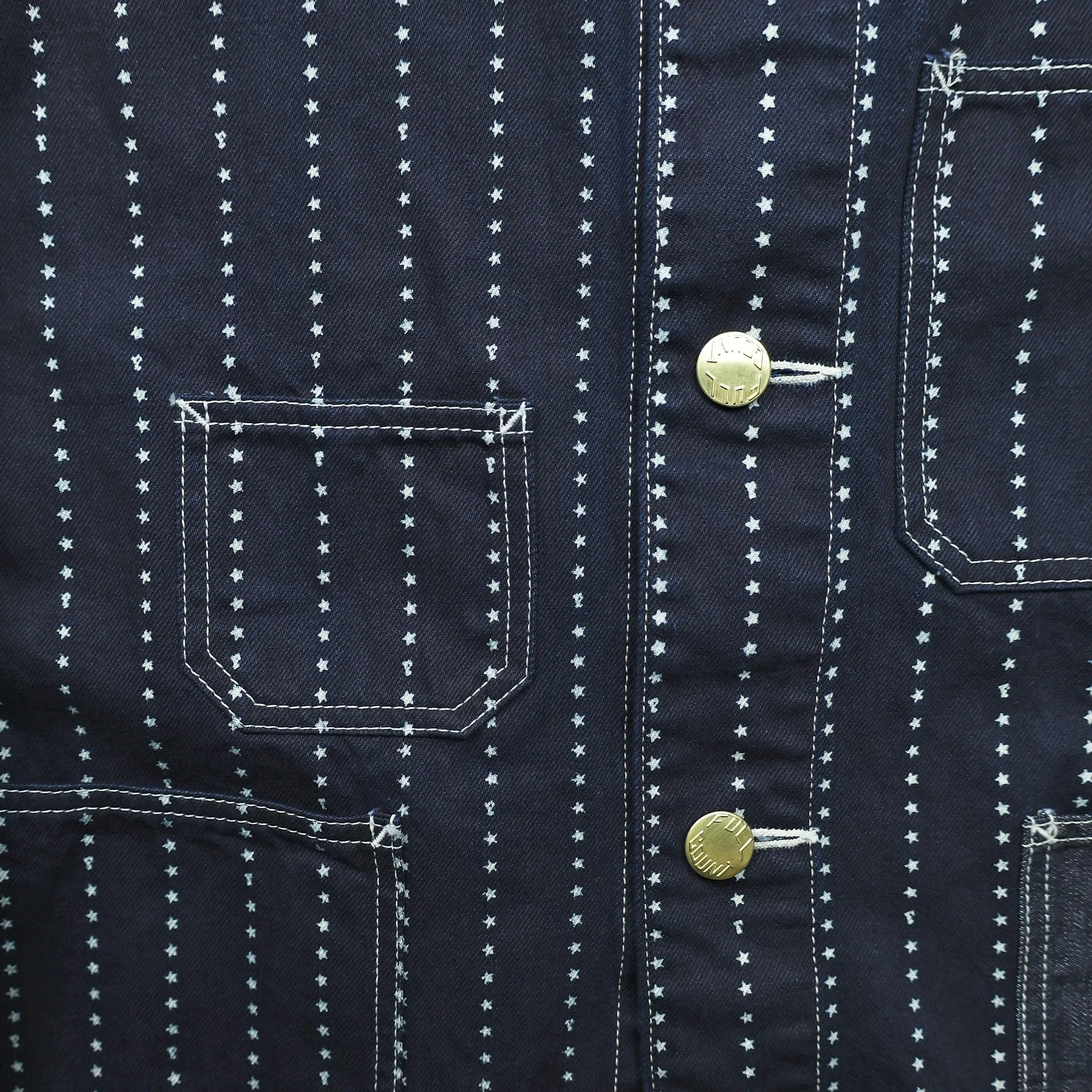 【Fullcount】2051 Wabash Chore Jacket 星形拔染靛藍工裝外套 sold by Blue Beach Denim product image thumbnail 5