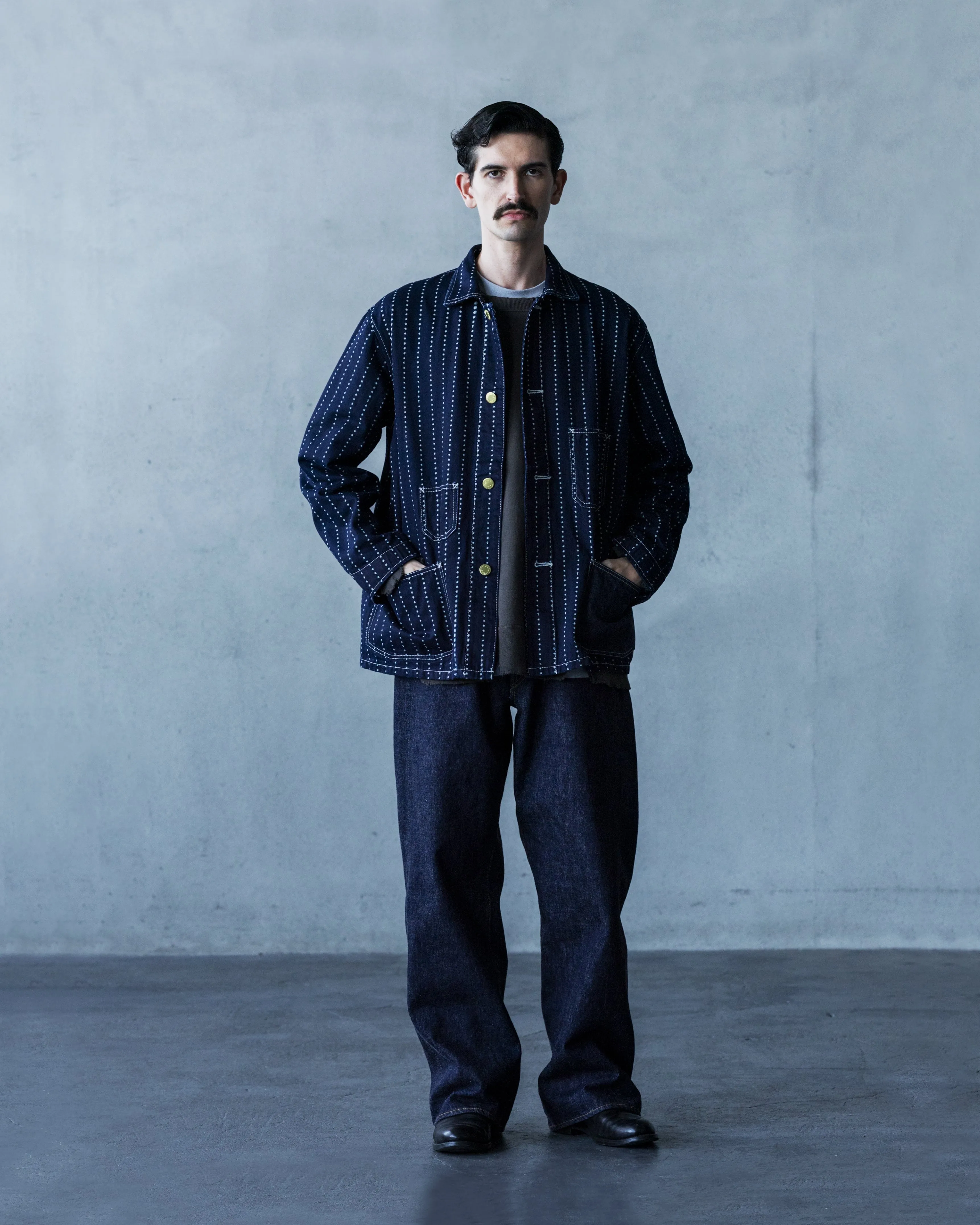 【Fullcount】2051 Wabash Chore Jacket 星形拔染靛藍工裝外套 sold by Blue Beach Denim product image thumbnail 2
