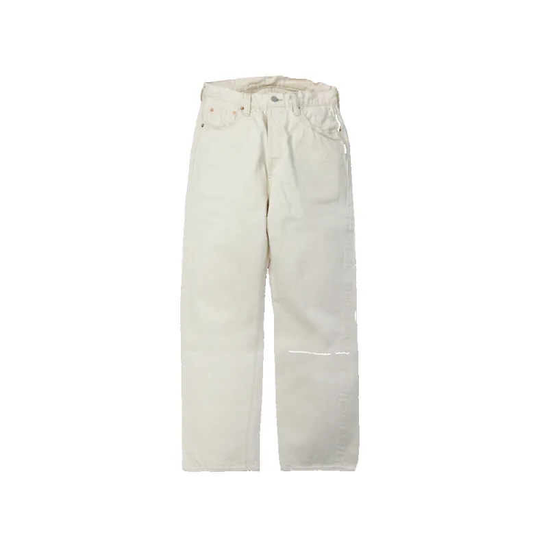 【Fullcount】0105EC Wide Straight Ecru Selvedge Denim 原棉色辛巴威棉寬鬆直筒牛仔褲 made by Full Count