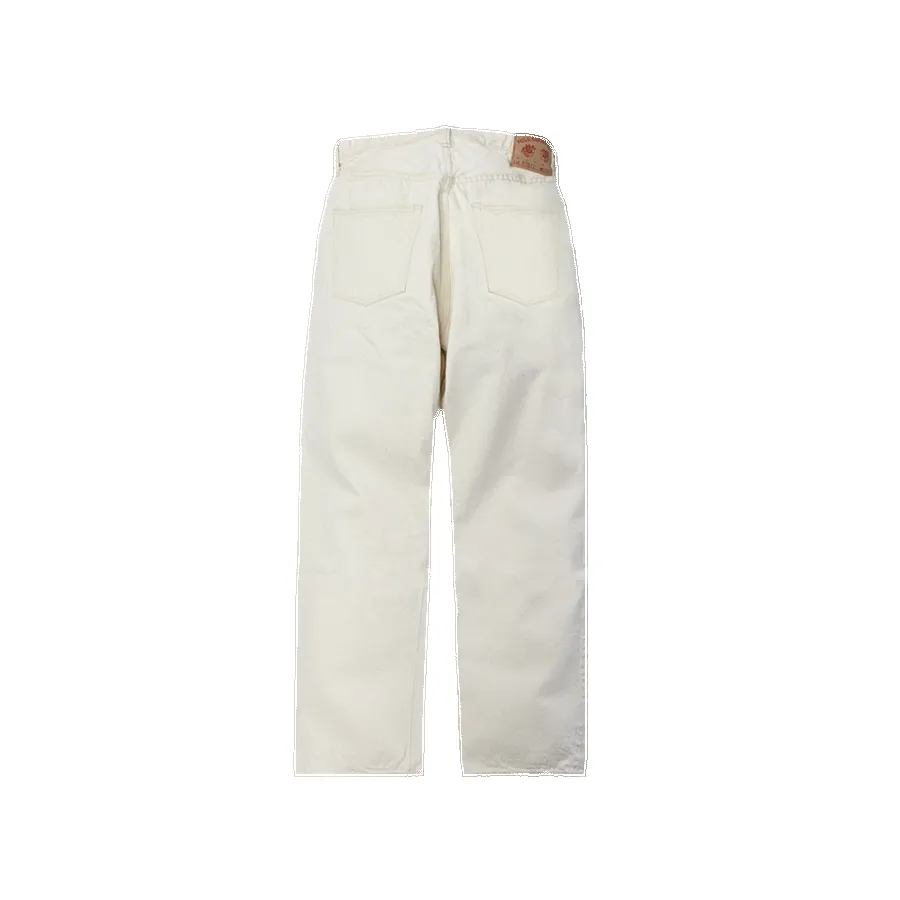 【Fullcount】0105EC Wide Straight Ecru Selvedge Denim 原棉色辛巴威棉寬鬆直筒牛仔褲 sold by Blue Beach Denim product image thumbnail 2