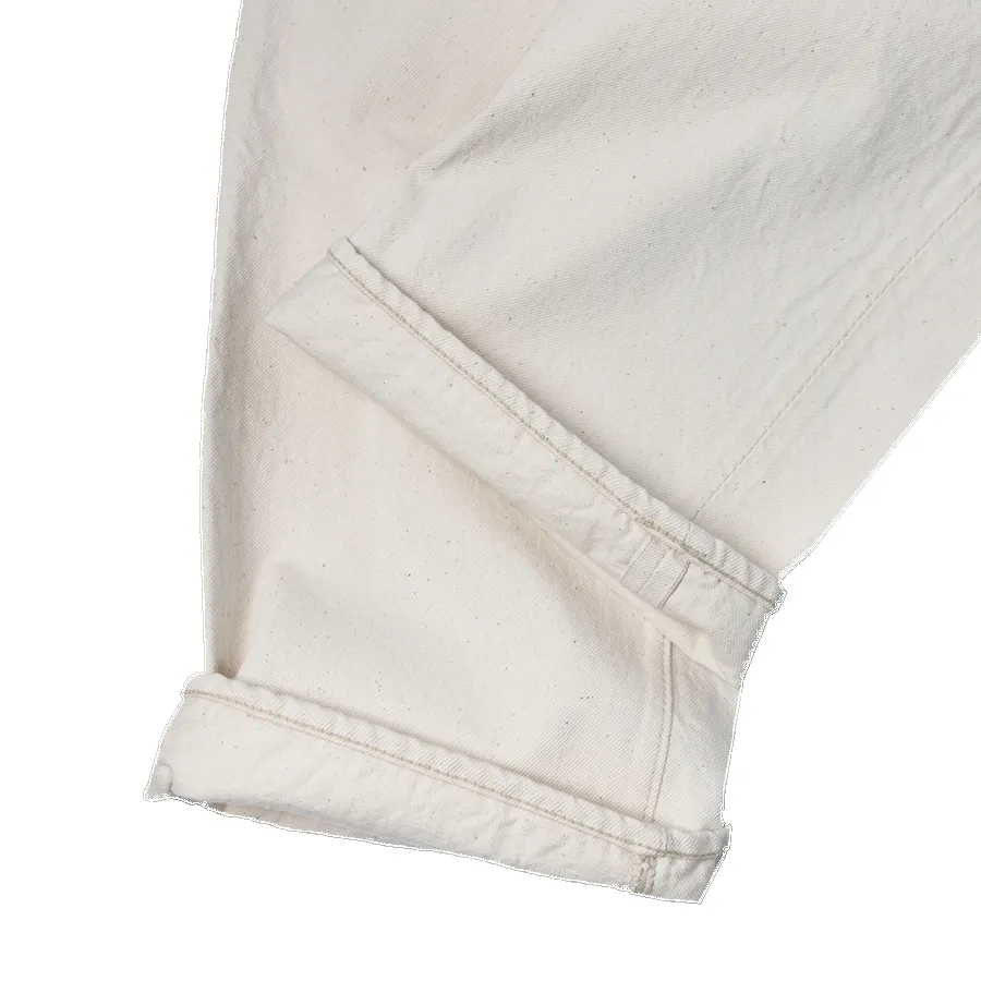 【Fullcount】0105EC Wide Straight Ecru Selvedge Denim 原棉色辛巴威棉寬鬆直筒牛仔褲 sold by Blue Beach Denim product image thumbnail 4