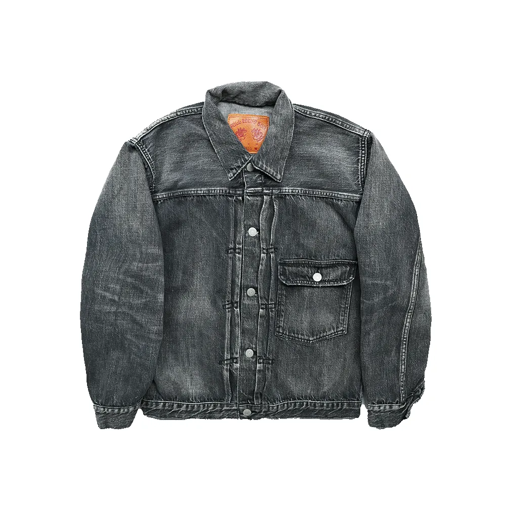 【Fullcount】2107BKSSHW Type 1 Dartford Black Denim Jacket 達特福復古薄款黑水洗一代牛仔外套 sold by Blue Beach Denim